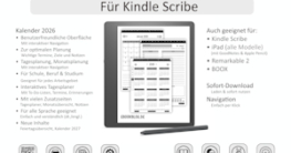 Kalender 2026 Kindle scribe